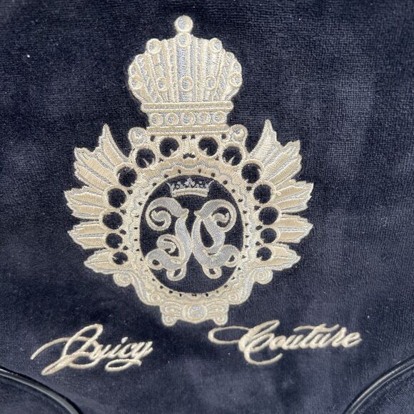 Y2K‎ Vintage JUICY COUTURE Black Velour Backpack Bookbag Weekend Bag Travel main image 10
